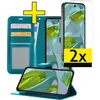 Image de Hoesje - Met 2x Screenprotector - Geschikt voor Google Pixel 10 - Luxe Pasjeshouder - Bookcase Portemonee - Flip Case - Kunstleer Book Case - Flipcase Hoes - Book Cover - Walletcase - Portemonneehoes - Telefoonhoesjes - Turquoise