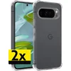 Image de Hoesje - 2 Stuks - Geschikt voor Google Pixel 10 Pro - Sterk & Shockproof - Siliconen Case - Back Cover - Telefoon Hoes Shock Proof - Telefoonhoesjes - Transparant