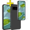 Image de Hoesje - Met Screenprotector - Geschikt voor Google Pixel 10 Pro - Sterk & Shockproof - Back Cover - Siliconen Case - Telefoon Hoes - Telefoonhoesjes - Zwart
