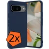 Image de Hoes - 2 Stuks - Geschikt voor Google Pixel 10 - Sterk & Shockproof - Case Siliconen - Back Cover - Telefoon Hoes - Donkerblauw