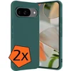 Image de Hoes - 2 Stuks - Geschikt voor Google Pixel 10 - Sterk & Shockproof - Case Siliconen - Back Cover - Telefoon Hoes - Donkergroen