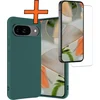 Image de Hoes - Met Screenprotector - Geschikt voor Google Pixel 10 - Sterk & Shockproof - Back Cover - Siliconen Case - Telefoon Hoes - Donkergroen