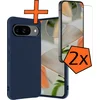 Image de Hoes - Met 2x Screenprotector - Geschikt voor Google Pixel 10 - Sterk & Shockproof - Back Cover - Siliconen Case - Telefoon Hoes - Donkerblauw