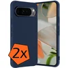 Image de Hoes - 2 Stuks - Geschikt voor Google Pixel 10 Pro - Sterk & Shockproof - Case Siliconen - Back Cover - Telefoon Hoes - Donkerblauw