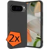 Image de Hoes - 2 Stuks - Geschikt voor Google Pixel 10 Pro XL - Sterk & Shockproof - Case Siliconen - Back Cover - Telefoon Hoes - Zwart