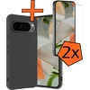 Image de Hoes - Met 2x Screenprotector - Geschikt voor Google Pixel 10 Pro XL - Sterk & Shockproof - Back Cover - Siliconen Case - Telefoon Hoes - Zwart