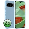 Image de Hoesje 2 Stuks - Geschikt voor Google Pixel 10 - Sterk & Shockproof - Case Siliconen - Back Cover - Telefoon Hoes - Lichtblauw