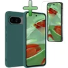 Image de Hoesje Met Screenprotector - Geschikt voor Google Pixel 10 - Sterk & Shockproof - Back Cover - Siliconen Case - Telefoon Hoes - Donkergroen