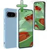 Image de Hoesje Met Screenprotector - Geschikt voor Google Pixel 10 - Sterk & Shockproof - Back Cover - Siliconen Case - Telefoon Hoes - Lichtblauw