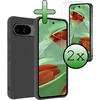 Image de Hoesje Met 2x Screenprotector - Geschikt voor Google Pixel 10 - Sterk & Shockproof - Back Cover - Siliconen Case - Telefoon Hoes - Zwart