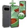 Image de Hoesje Met Screenprotector - 2 Stuks - Geschikt voor Google Pixel 10 Pro - Sterk & Shockproof - Siliconen Case - Back Cover - Telefoon Hoes - Shock Proof - Transparant