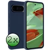 Image de Hoesje 2 Stuks - Geschikt voor Google Pixel 10 Pro - Sterk & Shockproof - Case Siliconen - Back Cover - Telefoon Hoes - Donkerblauw