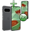 Image de Hoesje Met 2x Screenprotector - Geschikt voor Google Pixel 10 Pro - Sterk & Shockproof - Back Cover - Siliconen Case - Telefoon Hoes - Transparant
