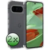 Image de Hoesje 2 Stuks - Geschikt voor Google Pixel 10 Pro XL - Sterk & Shockproof - Siliconen Case - Back Cover - Telefoon Hoes Shock Proof - Transparant
