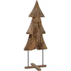 Image de vidaXL - Kerstboom - met - standaard - Bruin - 90 - cm - Massief - teakhout