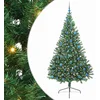 Image de vidaXL - Kunststof - Voorverlichte - Kerstboom - met - 300 - LED - Groen - 240 - cm - PVC