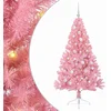 Image de vidaXL - Kunststof - Voorverlichte - Kerstboom - met - 150 - LED - Roze - 150 - cm - PVC