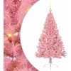 Image de vidaXL - Kunststof - Voorverlichte - Kerstboom - met - 150 - LED - Roze - 150 - cm - PVC