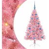 Image de vidaXL - Kunststof - Voorverlichte - Kerstboom - met - 150 - LED - Roze - 150 - cm - PVC