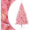 Image de vidaXL - Kunststof - Voorverlichte - Kerstboom - met - 300 - LED - Roze - 240 - cm - PVC