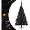 Image de vidaXL - Kunststof - Voorverlichte - Kerstboom - met - 300 - LED - Zwart - 180 - cm - PVC
