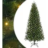 Image de vidaXL - Kunstkerstboom - met - 300 - LED - met - standaard - Groen - 210 - cm - PE - en - PVC