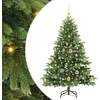 Image de vidaXL - Kunstkerstboom - met - 150 - LED - met - standaard - Groen - 120 - cm - PE - en - PVC