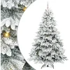 Image de vidaXL - Kunstkerstboom - met - 300 - LED - met - standaard - Wit - 210 - cm - PE - en - PVC