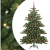 Image de vidaXL - Kunstmatige - Hinged - Kerstboom - Groen - 150 - cm - PVC - en - Staal