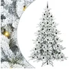 Image de vidaXL - Kunstmatige - Hinged - Kerstboom - Wit - 240 - cm - PVC - en - Staal