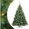 Image de vidaXL - Kunstkerstboom - met - 300 - LED - met - standaard - Groen - 240 - cm - PE - en - PVC