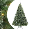 Image de vidaXL - Kunstkerstboom - met - 300 - LED - met - standaard - Groen - 210 - cm - PE - en - PVC