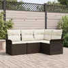 Image de vidaXL - Tuinbank - Set - met - opslag - 4 - pcs - Bruin - poly - rattan