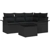 Image de vidaXL - Tuinbank - Set - met - opslag - 5 - pcs - Zwart - poly - rattan