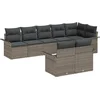 Image de vidaXL - Tuinbank - Set - met - opslag - 8 - pcs - Grijs - poly - rattan