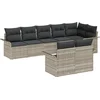 Image de vidaXL - Tuinbank - Set - met - opslag - 8 - pcs - Lichtgrijs - poly - rattan