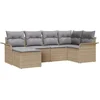 Image de vidaXL - Tuinbank - Set - met - opslag - 6 - pcs - Beige - poly - rattan