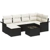 Image de vidaXL - Tuinbank - Set - met - opslag - 7 - pcs - Zwart - poly - rattan