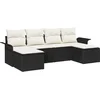 Image de vidaXL - Tuinbank - Set - met - opslag - 6 - pcs - Zwart - poly - rattan