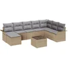 Image de vidaXL - Tuinbank - Set - met - kussen - met - opslag - 9 - pcs - Zwart - Poly - rattan