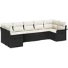 Image de vidaXL - Tuinbank - Set - met - opslag - 7 - pcs - Zwart - Poly - rattan