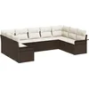 Image de vidaXL - Tuinbank - Set - met - opslag - 9 - pcs - Bruin - poly - rattan