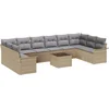 Image de vidaXL - Tuinbank - Set - met - opslag - 11 - pcs - Zwart - poly - rattan