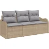 Image de vidaXL - Tuinbank - Set - met - opslag - 3 - pcs - Beige - Poly - rattan