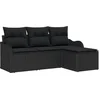 Image de vidaXL - Tuinbank - Set - met - opslag - 4 - pcs - Zwart - poly - rattan