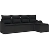 Image de vidaXL - Tuinbank - Set - met - opslag - 5 - pcs - Zwart - poly - rattan