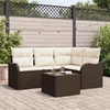 Image de vidaXL - Tuinbank - Set - met - opslag - 5 - pcs - Grijs - poly - rattan