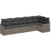Image de vidaXL - Tuinbank - Set - met - opslag - 6 - pcs - Grijs - poly - rattan