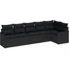 Image de vidaXL - Tuinbank - Set - met - opslag - 6 - pcs - Zwart - poly - rattan
