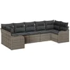 Image de vidaXL - Tuinbank - Set - met - opslag - 7 - pcs - Grijs - Poly - rattan